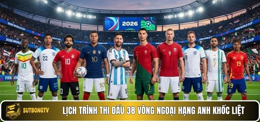 Lịch trình thi đấu 38 vòng Ngoại hạng Anh khốc liệt.