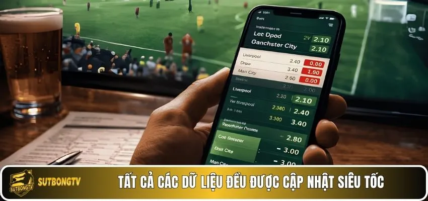Tất cả các dữ liệu đều được cập nhật siêu tốc